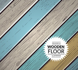 Image showing Colorful wooden vector background