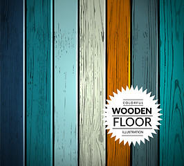 Image showing Colorful wooden vector background