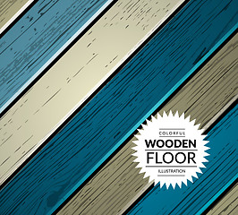 Image showing Colorful wooden vector background