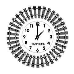 Image showing Railway clocks vector illustration