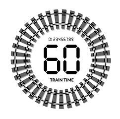 Image showing Railway clocks vector illustration