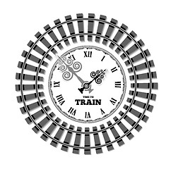 Image showing Railway clocks vector illustration