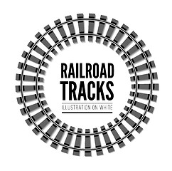 Image showing Railroad tracks vector llustration