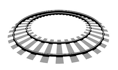 Image showing Railroad tracks vector llustration