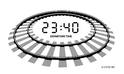 Image showing Railway clocks vector illustration