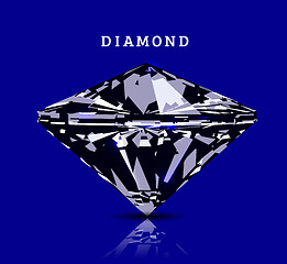 Image showing Diamond in front view. Vector illustration