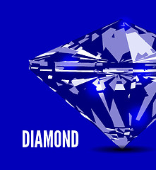 Image showing Diamond in front view. Vector illustration