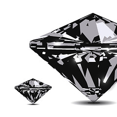 Image showing Diamond in front view. Vector illustration