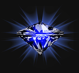 Image showing Diamond in front view. Vector illustration