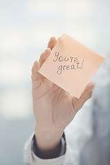 Image showing You are great