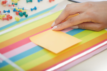 Image showing Sticky note with empty space