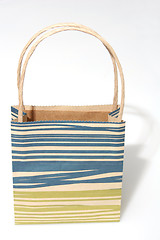 Image showing bluestriped paper bag