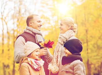 Image showing happy family in autumn park