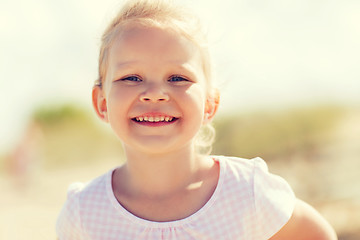 Image showing happy beautiful little girl portrait outdoors