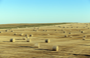 Image showing stack of straw in the field