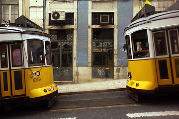 Image showing EUROPE PORTUGAL LISBON TRANSPORT FUNICULAR TRAIN