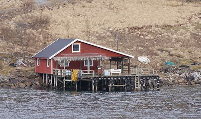 Image showing Old Norwegian seahouse.