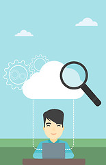 Image showing Cloud computing technology vector illustration.