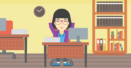 Image showing Successful business woman vector illustration.