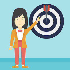 Image showing Achievement of business goal vector illustration.