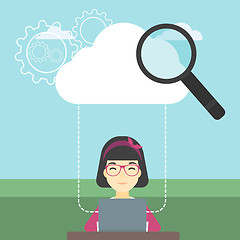 Image showing Cloud computing technology vector illustration.
