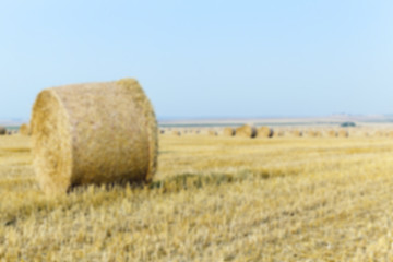 Image showing stack of straw in the field