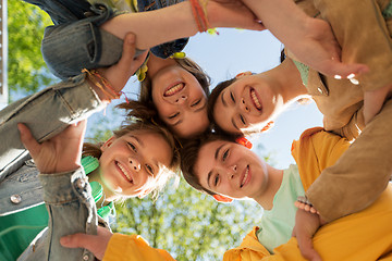 Image showing group of happy teenage friends