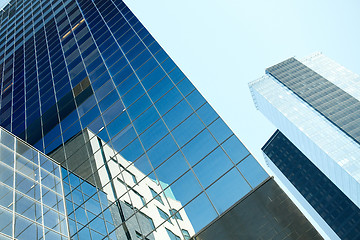 Image showing close up of office building or skyscraper and sky