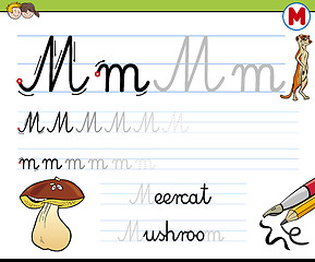Image showing how to write letter m