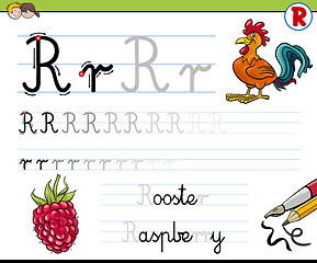 Image showing how to write letter r