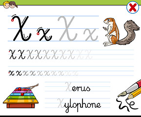 Image showing how to write letter x