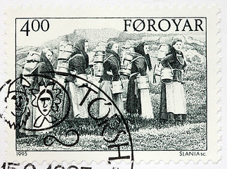 Image showing Faroese Dairymaids Stamp