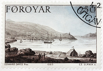Image showing Torshavn Harbor Stamp
