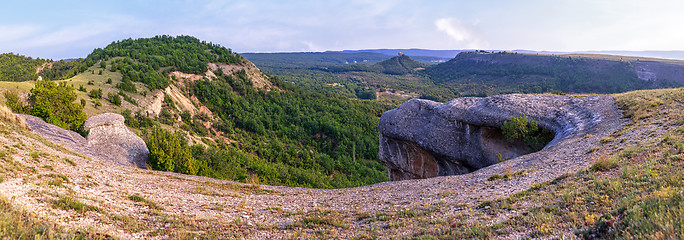 Image showing panorama of mountain canyon