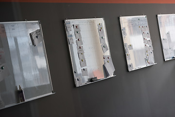 Image showing empty office with modern computers