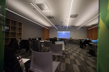 Image showing empty it classroom