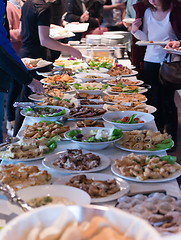 Image showing catering food table