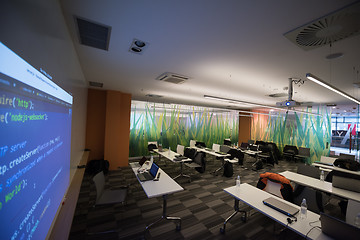 Image showing empty it classroom