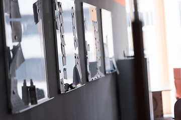 Image showing empty office with modern computers