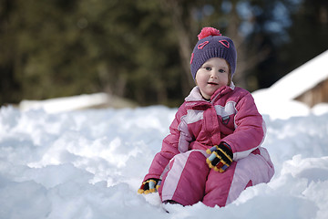 Image showing little girl at winter day