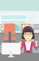 Image showing Successful business woman vector illustration.