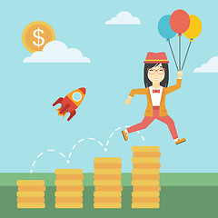 Image showing Successful business start up vector illustration.