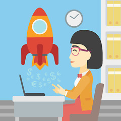 Image showing Successful business start up vector illustration.