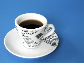 Image showing Coffee on Blue