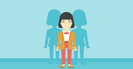 Image showing Woman searching for job vector illustration.