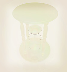 Image showing Fantastic hourglass. 3D illustration. Vintage style.