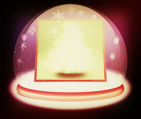 Image showing New year crystal ball. 3D illustration. Vintage style.