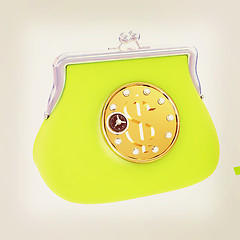 Image showing purse safe concept. 3D illustration. Vintage style.