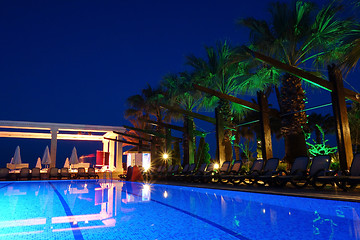 Image showing Luxury hotel resort in the night