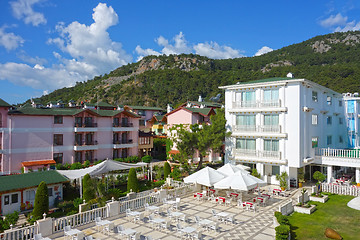 Image showing Resort hotel and garden